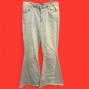 Refuge Denim light washed Blue super Flared Jeans Scandi Girl